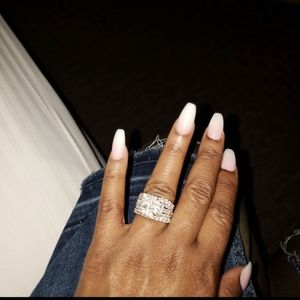 Princess Quad Wedding Band Set